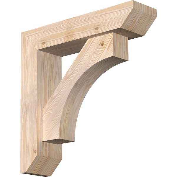 Ekena Millwork Westlake Slat Smooth Bracket w/ Offset Brace, Douglas Fir, 5 1/2"W x 22"D x 22"H BKT0604X22X22WTL06SDF - main